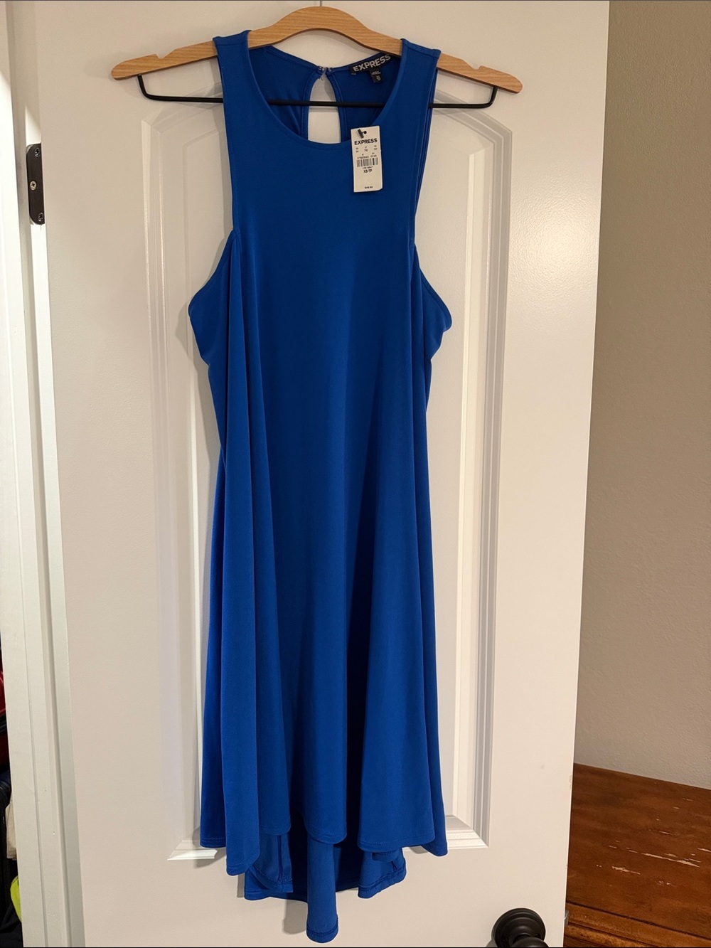 Express Cobalt Blue Sleeveless High-Low Dress